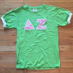 Delta Zeta Sorority Stitched Letter Shirt